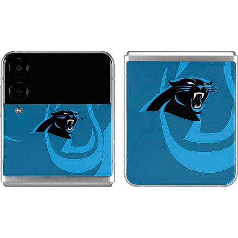 NFL Carolina Panthers Double Vision Galaxy Z Flip4 5G Skin
